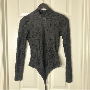 Akira Bodysuit Black Embroidery